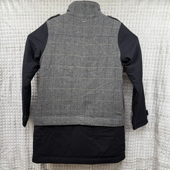 PrAna Convertible‎ Jacket Women's Medium Black Gray Insulated Caprise Parka Coat - Picture 4 of 8